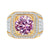 Yellow Gold Color Luxury Full Colorful CVD Diamonds  Men's Ring 02 - 1 CT Type