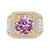Yellow Gold Color Luxury Full Colorful CVD Diamonds  Men's Ring 02 - 2 CT Type