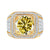 Yellow Gold Color Luxury Full Colorful CVD Diamonds  Men's Ring 03 - 1 CT Type