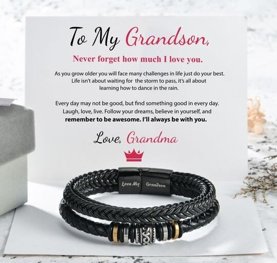 🎁 New Year SALE - 49% OFF🎁❤️- For Grandson - I Will Always Be With You - Double Row Bracelet