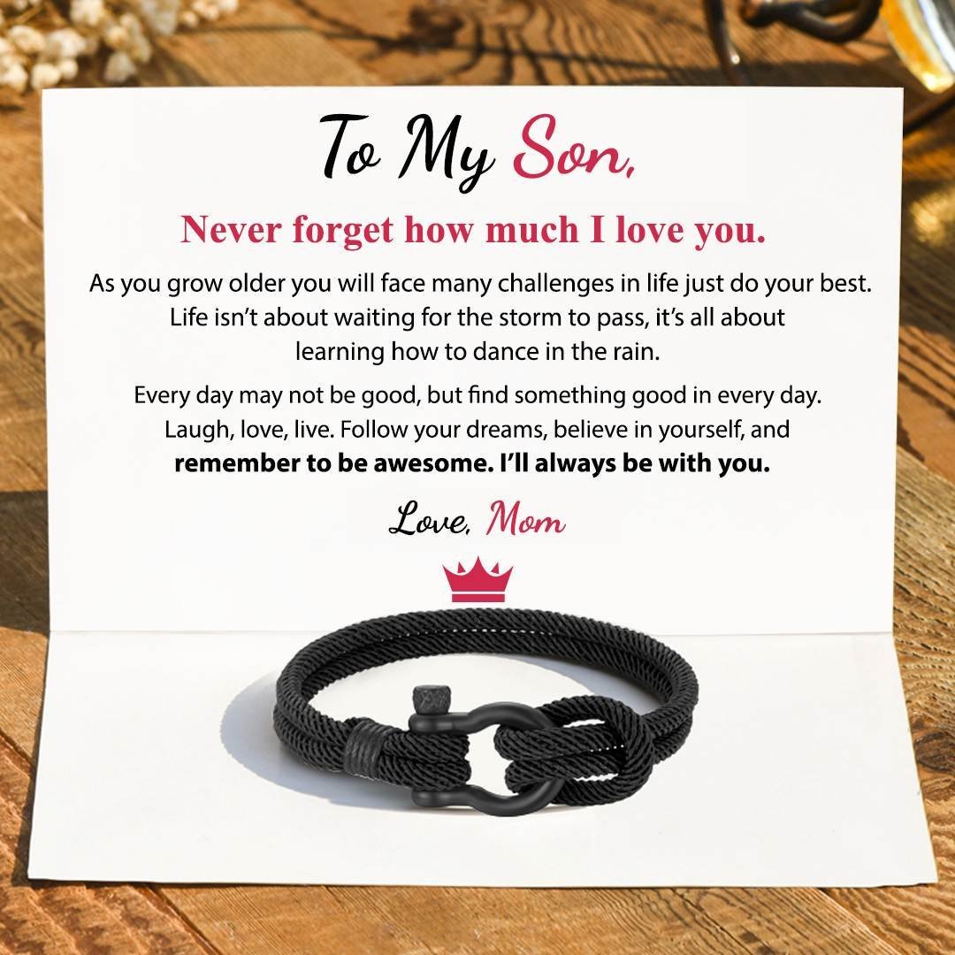 Promotion 49% OFF--🎁To My Son, I Will Always Be With You Nautical Bracelet