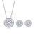 Bubble Series CVD Diamond Necklace Stud And Bracelet Jewlery Set - supskart
