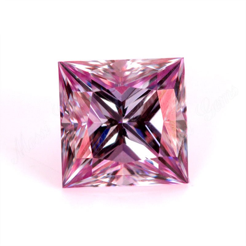 CVD Loose Diamond Stone Pink Princess Cut-D color VVS - supskart
