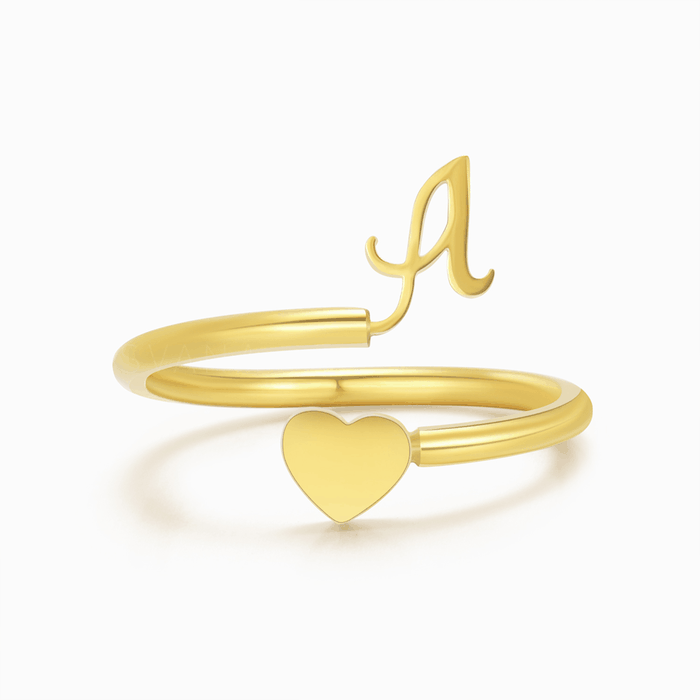 __Promotion 48% OFF____To My Granddaughter, Dainty Initial Heart Ring