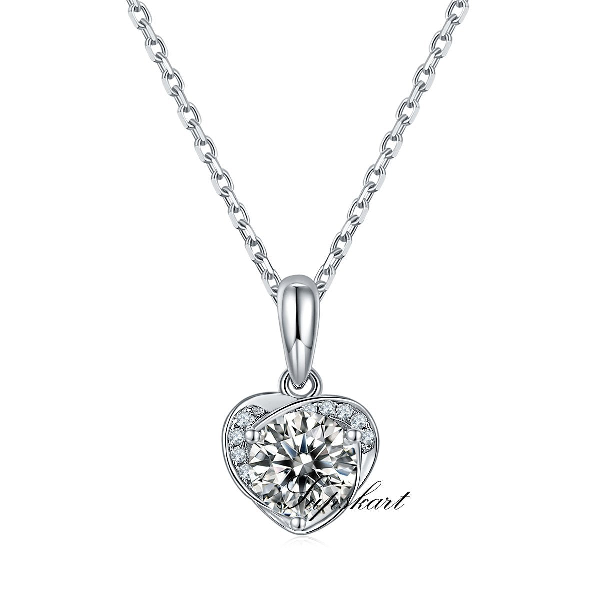 "Happy Mond” CVD Diamond Necklace Stud Jewlery Set - supskart
