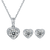 "Happy Mond” CVD Diamond Necklace Stud Jewlery Set - supskart