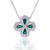Lab Created Four-Leaf Clover Sterling Silver Necklace - supskart