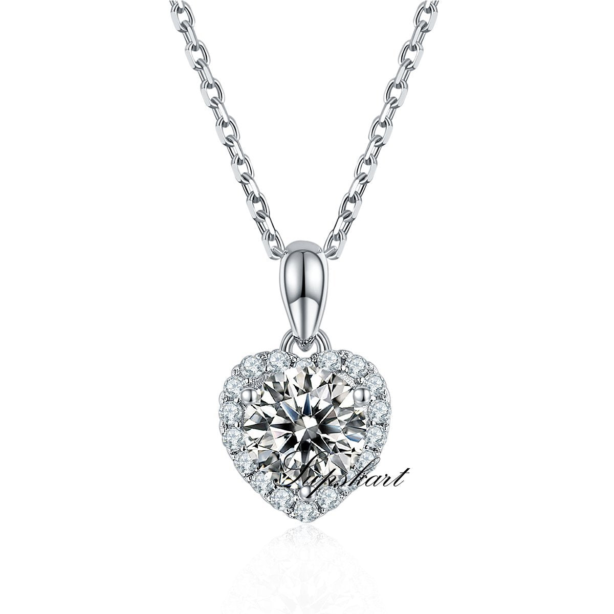 "Love Forever" CVD Diamond Necklace Stud And Bracelet Jewlery Set - supskart