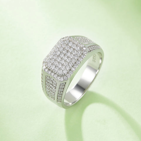 2023 Full Luxury Men's  CVD Diamond  Ring 01