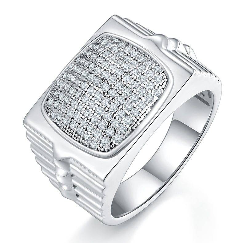 2023 Full Luxury Men's  CVD Diamond  Ring 02