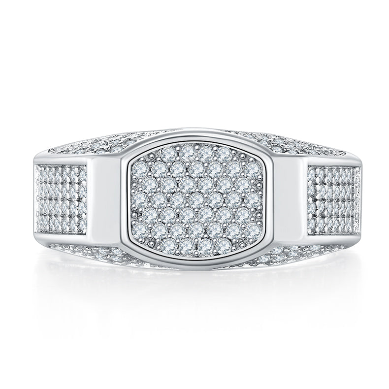 2023 Full Luxury Men's  CVD Diamond  Ring 04