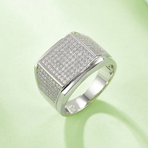 2023 Full Luxury Men's  CVD Diamond  Ring 05