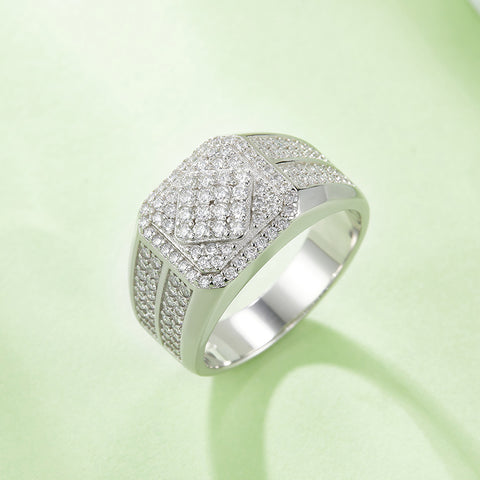 2023 Full Luxury Men's  CVD Diamond  Ring 06