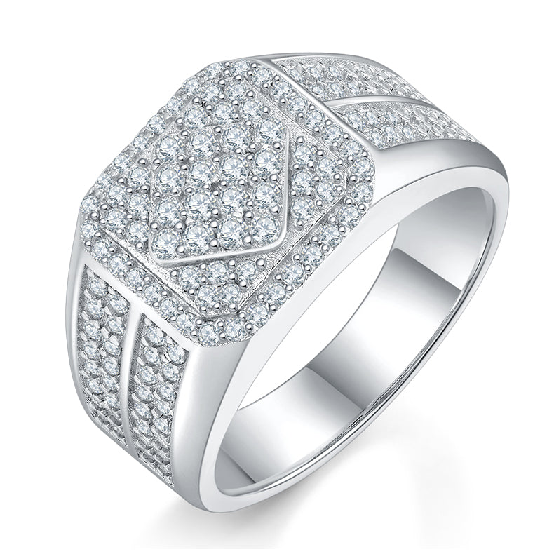 2023 Full Luxury Men's  CVD Diamond  Ring 06