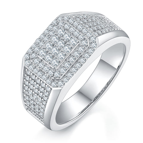 2023 Full Luxury Men's  CVD Diamond  Ring 07