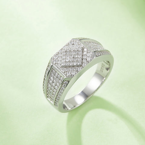 2023 Full Luxury Men's  CVD Diamond  Ring 08