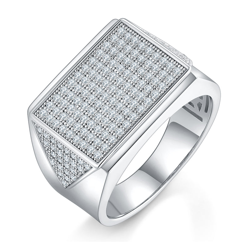 2023 Full Luxury Men's  CVD Diamond  Ring 09