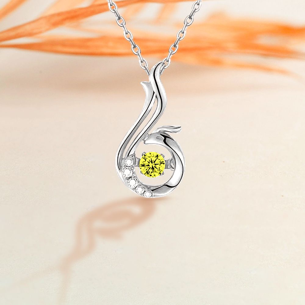 S925 Phoenix Dancing Necklace