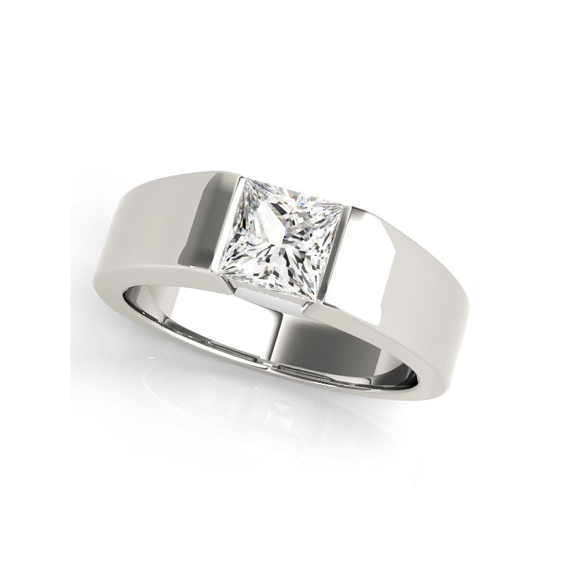 Simple Princess Cut CVD Diamond Ring-D color VVS