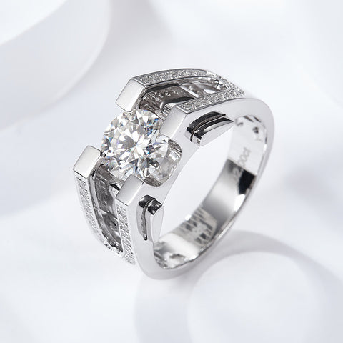 Fashion U Design CVD Diamonds Men's Ring