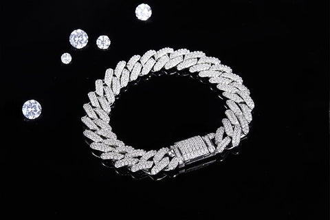 12mm Width Supskart CVD Diamond Cuban Link Necklace - supskart