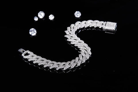 12mm Width Supskart CVD Diamond Cuban Link Necklace - supskart