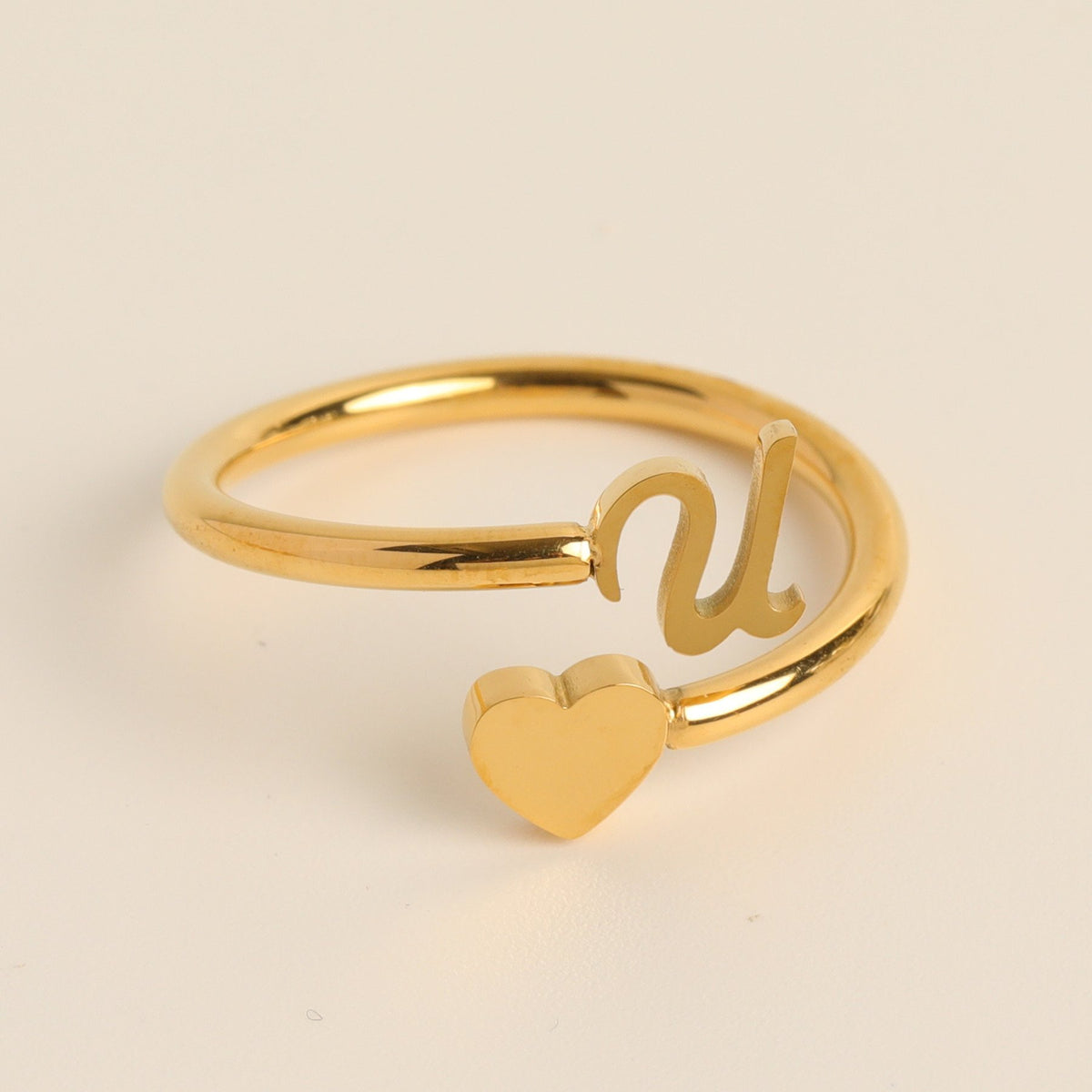 __Promotion 48% OFF____To My Granddaughter, Dainty Initial Heart Ring