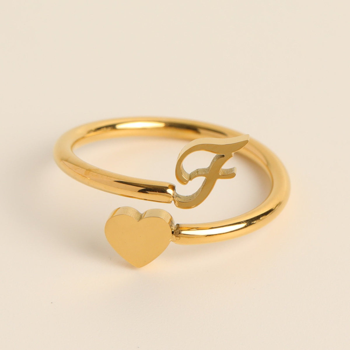 __Promotion 48% OFF____To My Granddaughter, Dainty Initial Heart Ring