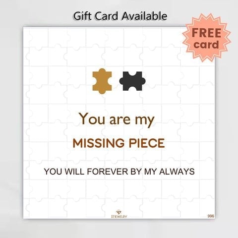 __Promotion 49% OFF__For Love - You are My Missing Piece Puzzle Couple Ring