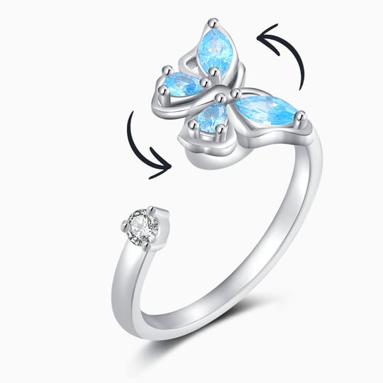 __Promotion 49% OFF____To My Granddaughter Butterfly Fidget Ring_______