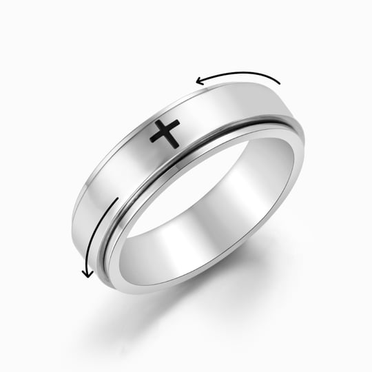 __Promotion 49% OFF____To My Son Pray Through It Fidget Cross Ring