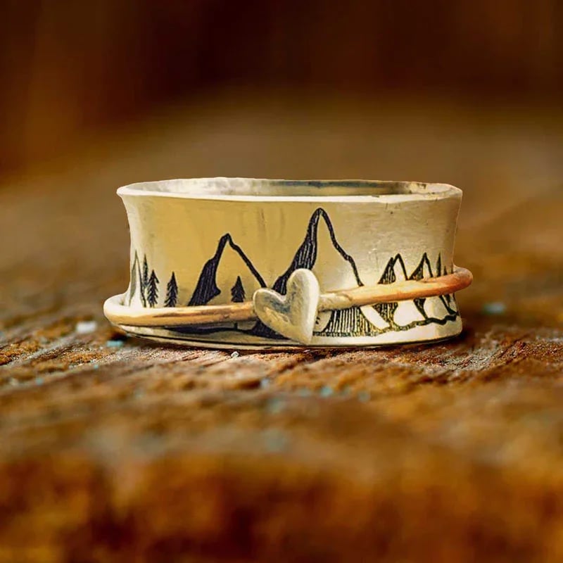 __Last Day Promotion 49% OFF__-Keep Climbing Silver Spinner Ring__