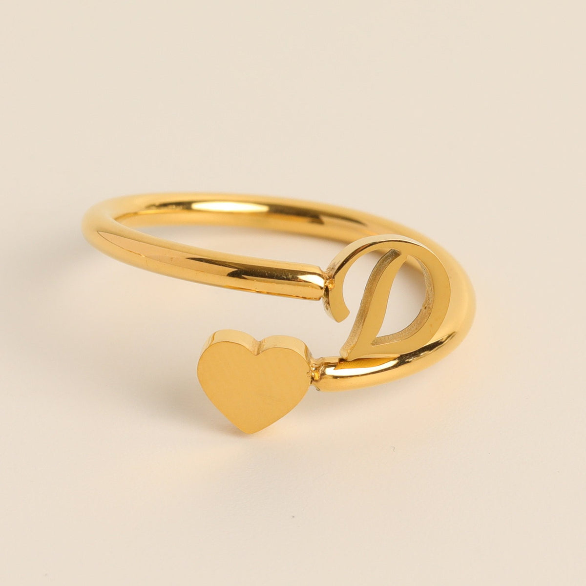 __Promotion 48% OFF____To My Granddaughter, Dainty Initial Heart Ring