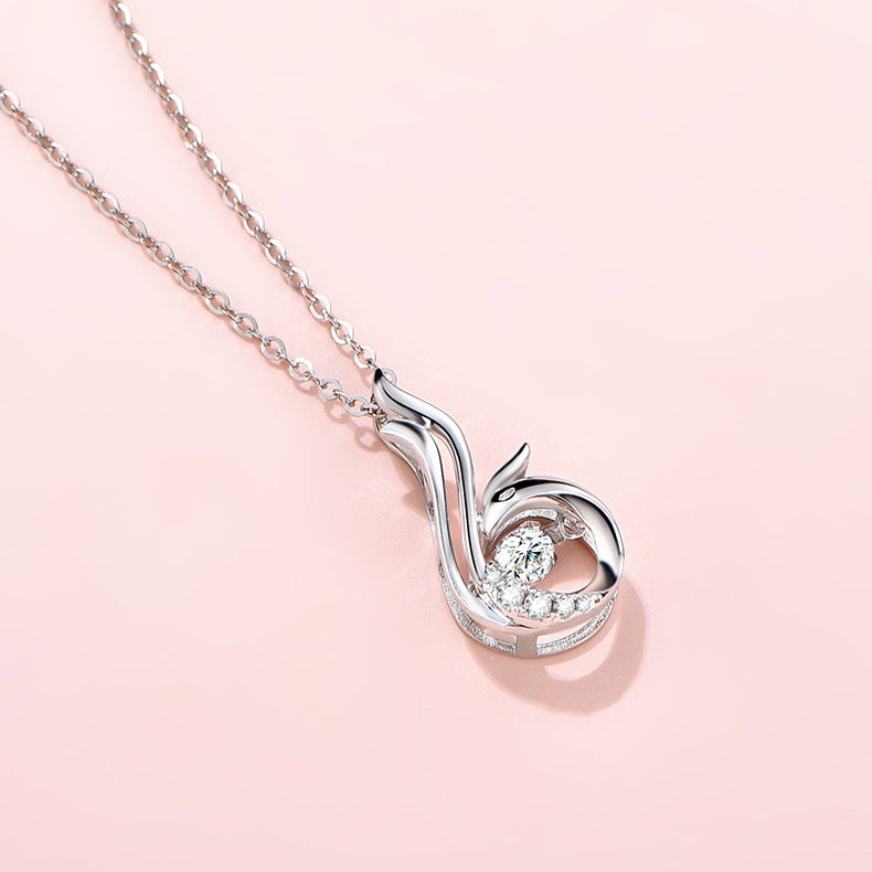 S925 Phoenix Dancing Necklace