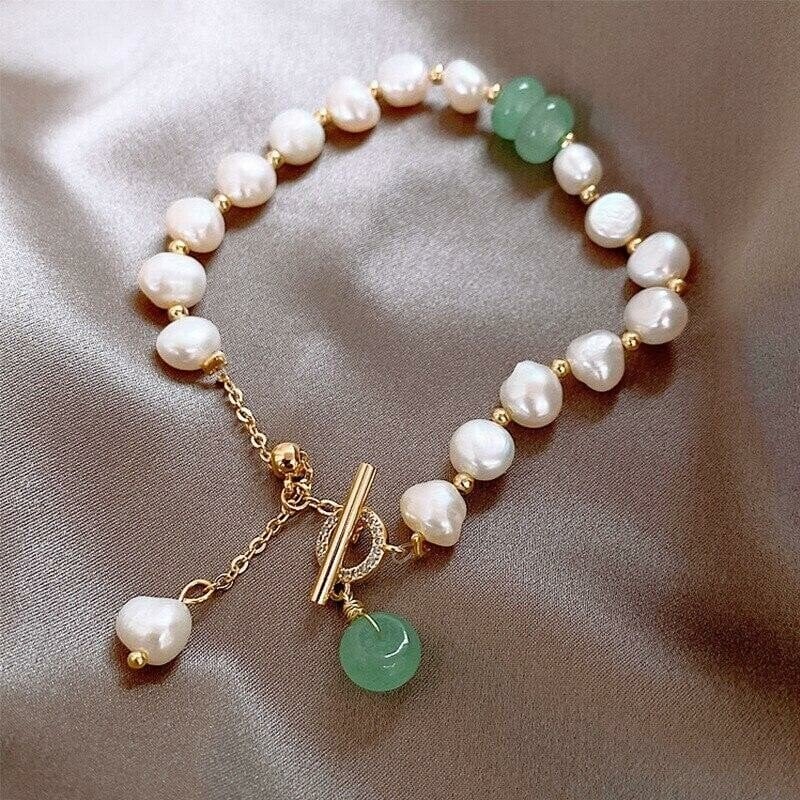 Freshwater Pearl &amp; Aventurine Bracelet