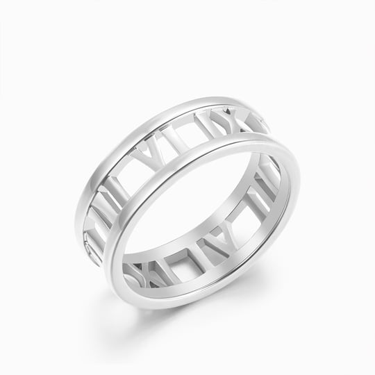 Last Day Promotion 49% OFF __ Personalized Roman Numerals Memorial Ring