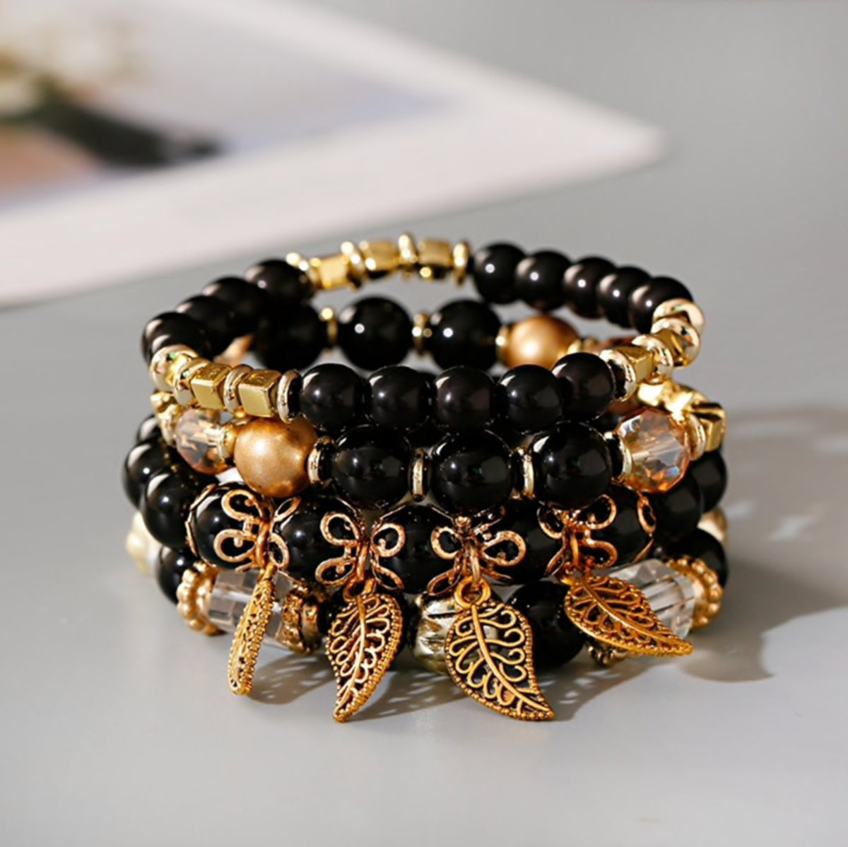 Bohemian Leaf Bracelet Set