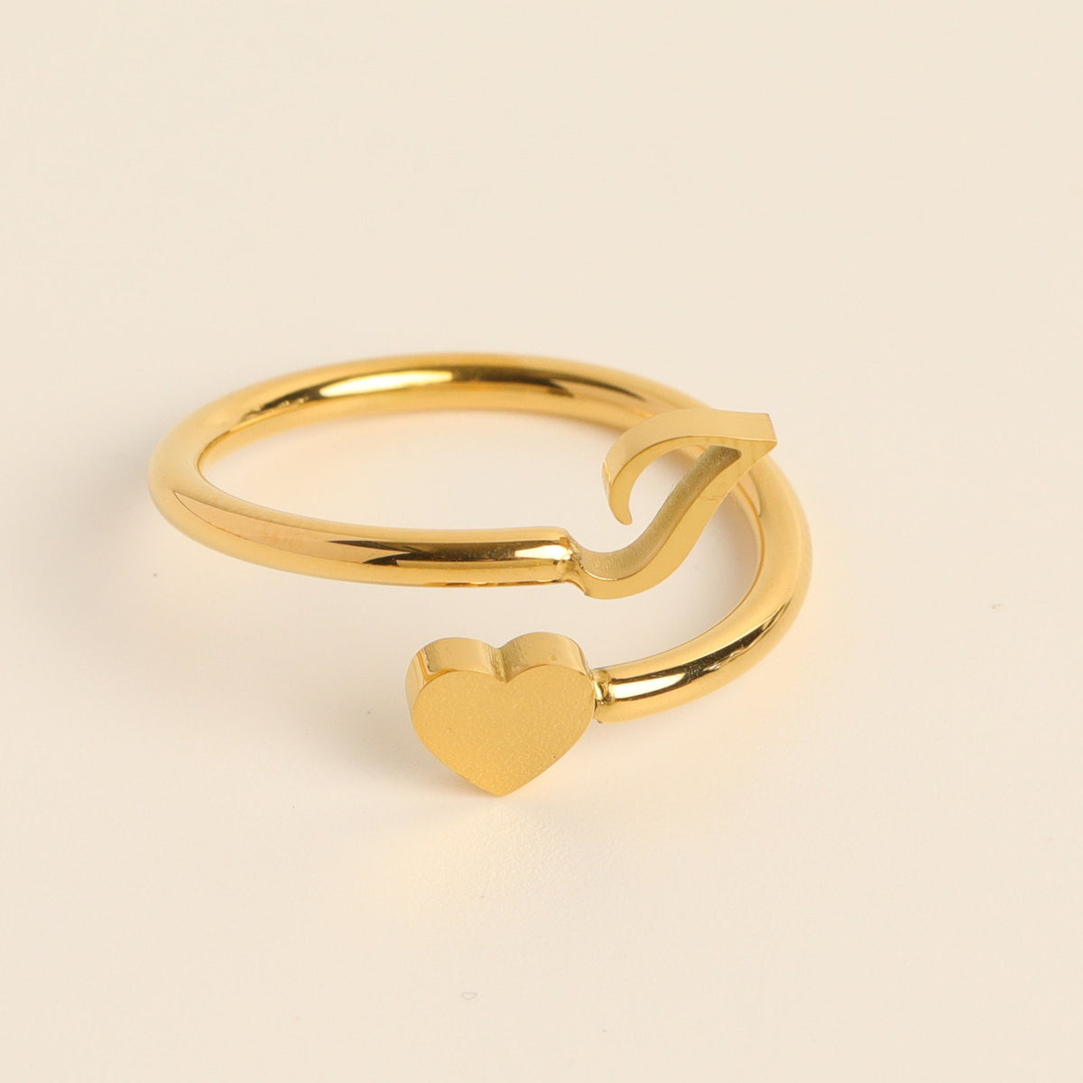 __Promotion 48% OFF____To My Granddaughter, Dainty Initial Heart Ring