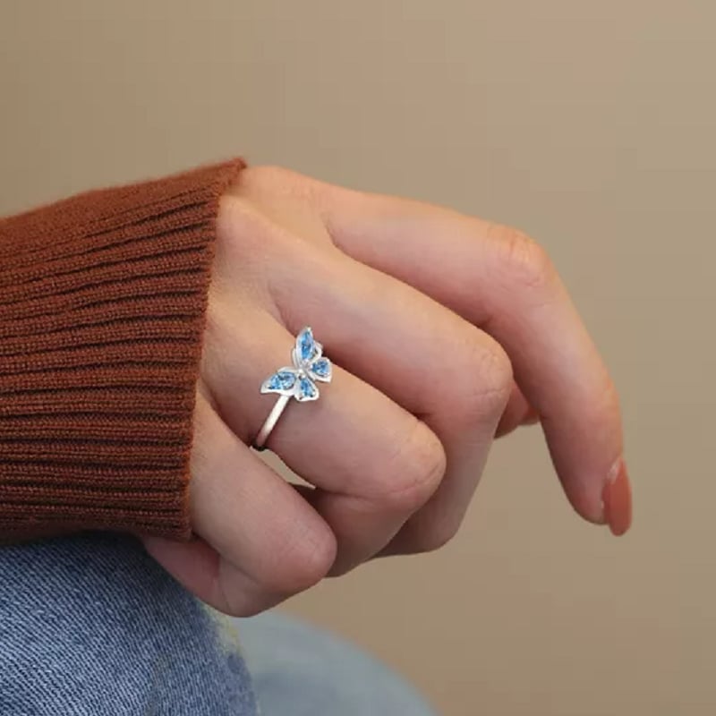 __Promotion 49% OFF____To My Granddaughter Butterfly Fidget Ring_______