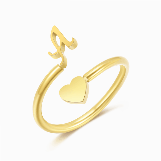 __Promotion 48% OFF____To My Granddaughter, Dainty Initial Heart Ring