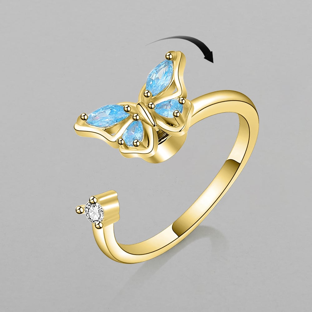 __Promotion 49% OFF____ To My Daughter Butterfly Fidget Ring_______