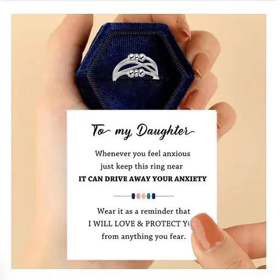 __ Last Day Promotion 49% OFF __For Daughter -  Drive Away Your Anxiety Layer Cross Beads Fidget Ring