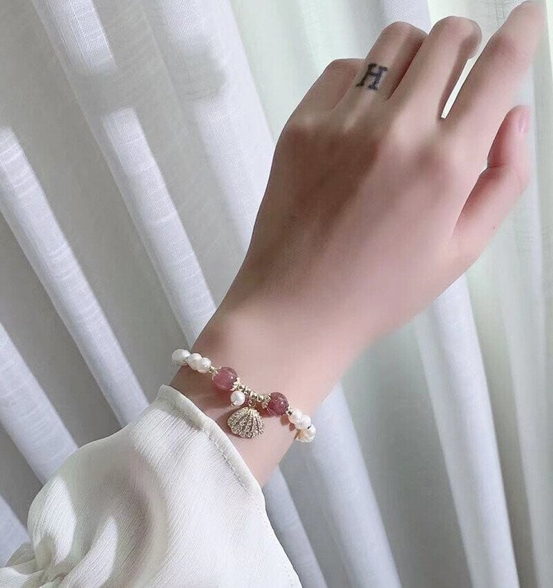 Freshwater Pearl &amp;  shell  Bracelet