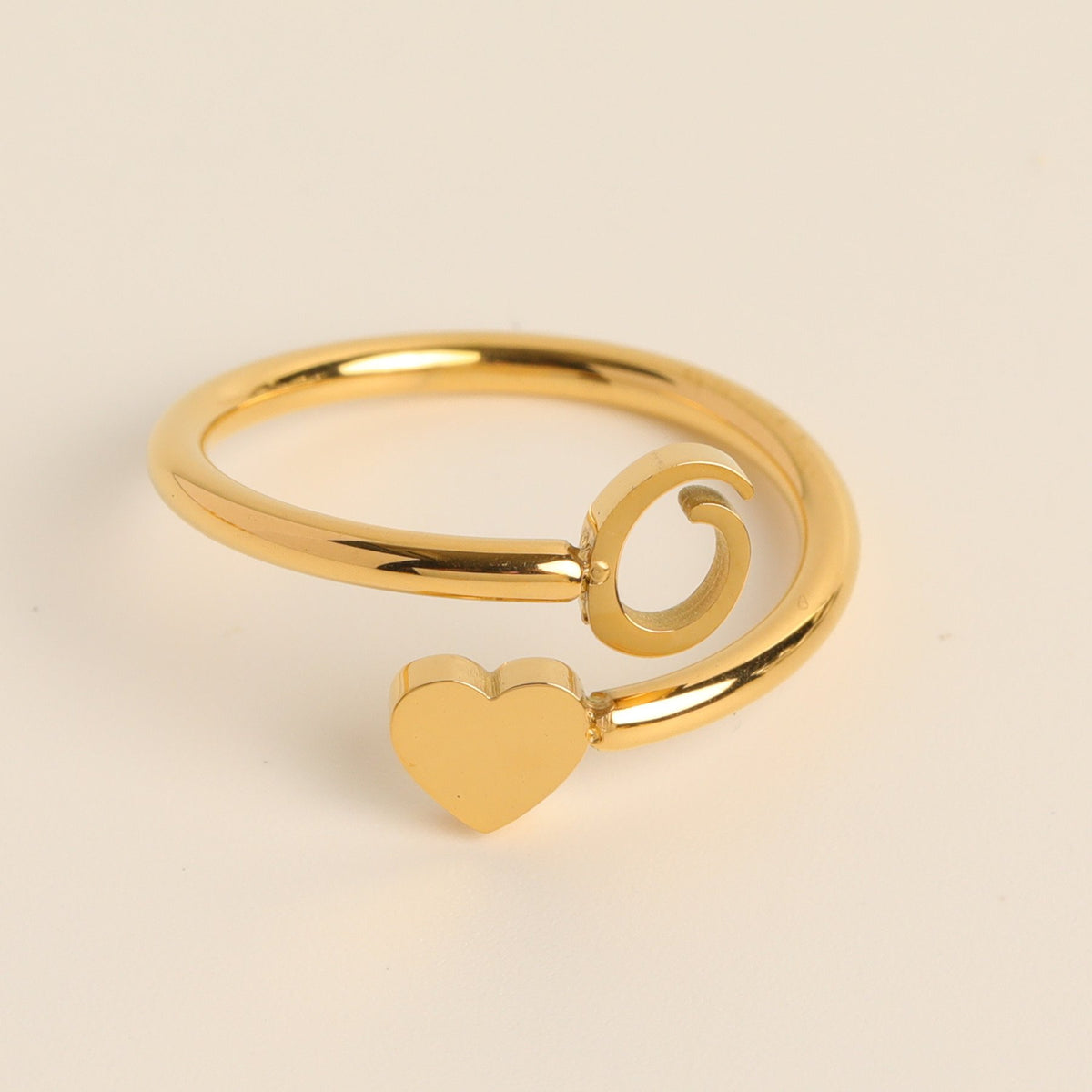__Promotion 48% OFF____To My Granddaughter, Dainty Initial Heart Ring