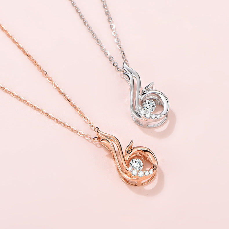 S925 Phoenix Dancing Necklace