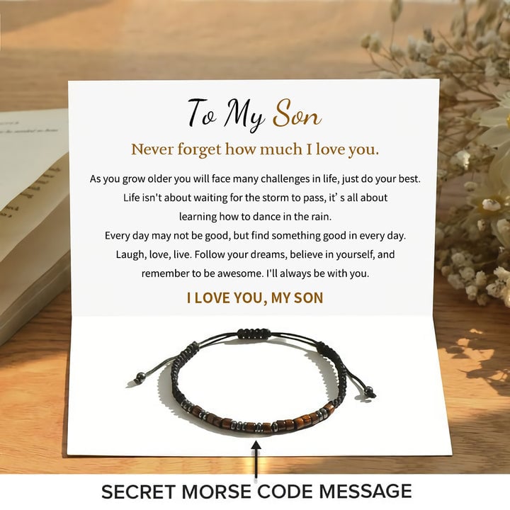 🎁 Promotion 49% OFF🎁 For Son and Grandson- I Love You Morse Code Bracelet