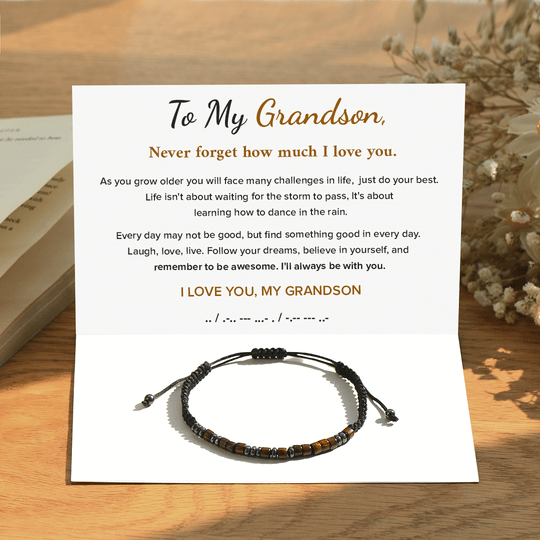 🎁 Promotion 49% OFF🎁 For Son and Grandson- I Love You Morse Code Bracelet