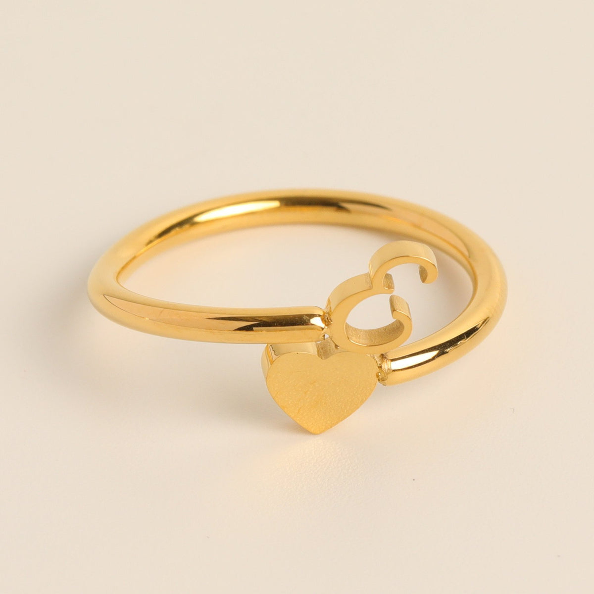 __Promotion 48% OFF____To My Granddaughter, Dainty Initial Heart Ring