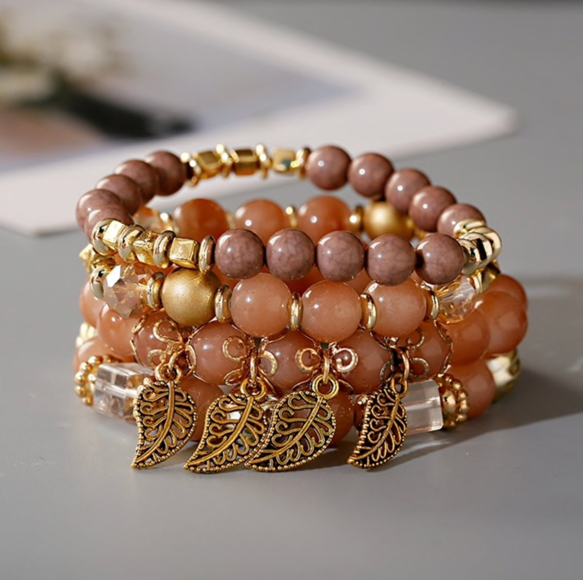 Bohemian Leaf Bracelet Set