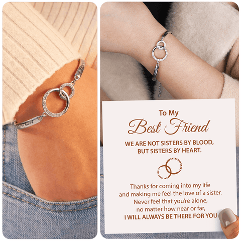 TO MY BEST FRIEND &#39;SISTERS BY HEART&#39; BRACELET